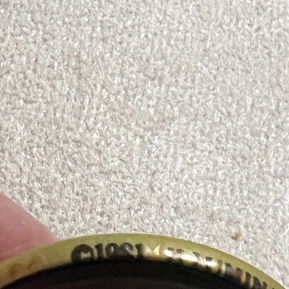 Fairy Garden Pin with Pink and Green Design Illuminations 1981. WA509 - Picture 5 of 5